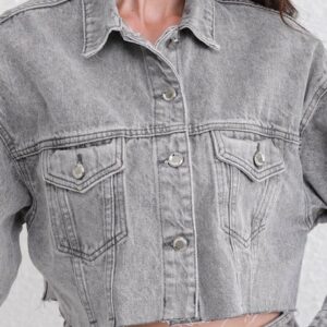 Lune grey cropped jacket