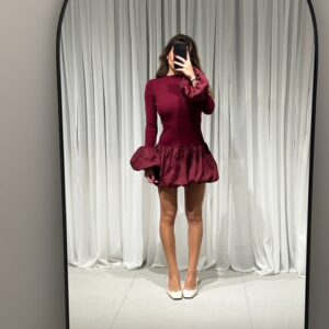 Burgundy dress