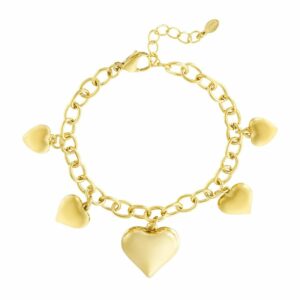 Armband met chunky hartjes